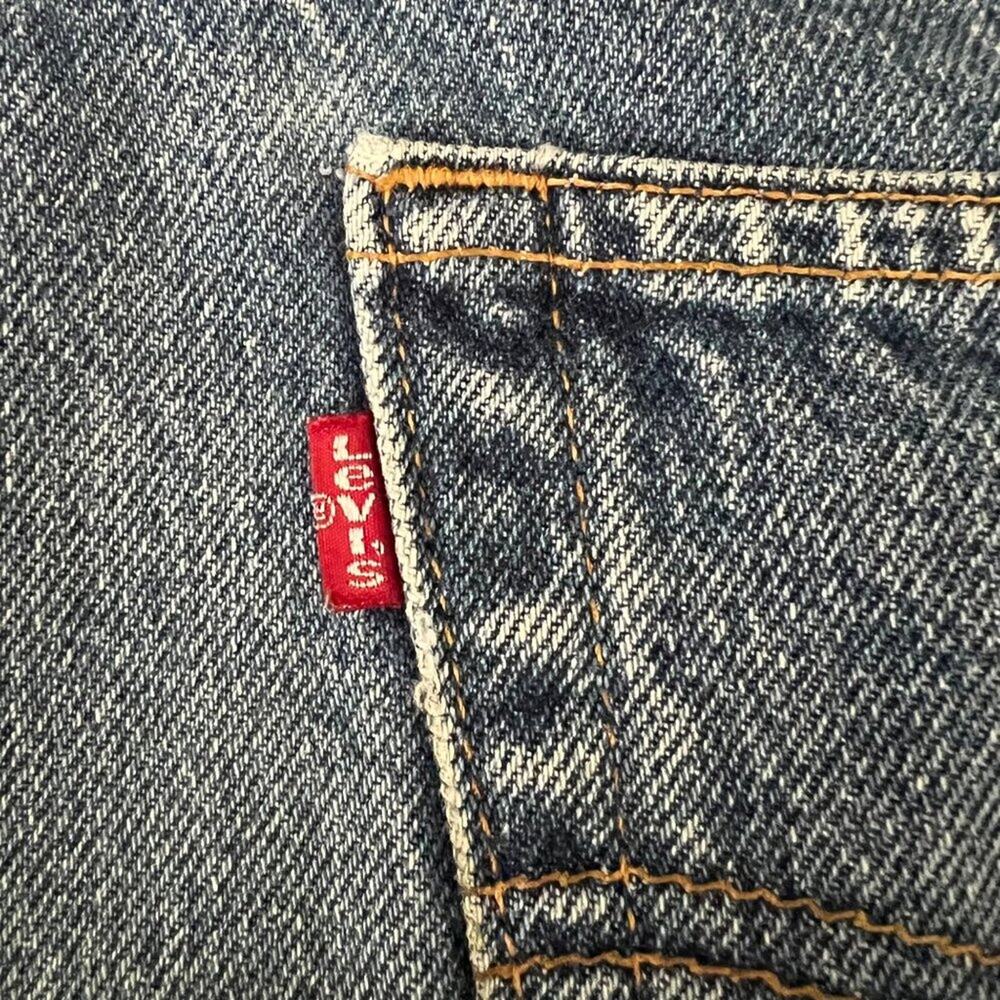 Levi's 505 Regular Fit Straight Leg Workwear Blue Denim Jeans | Men's Size 34X34 - Picture 8 of 13